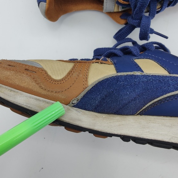 Puma Womens Retro Gorpcore RS 100 R-System Suede Sneakers 7.5 Blue Tan 342589-06 - Picture 6 of 16